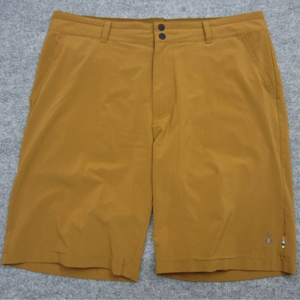 Smartwool Tan Flat Front Shorts Classic Style
